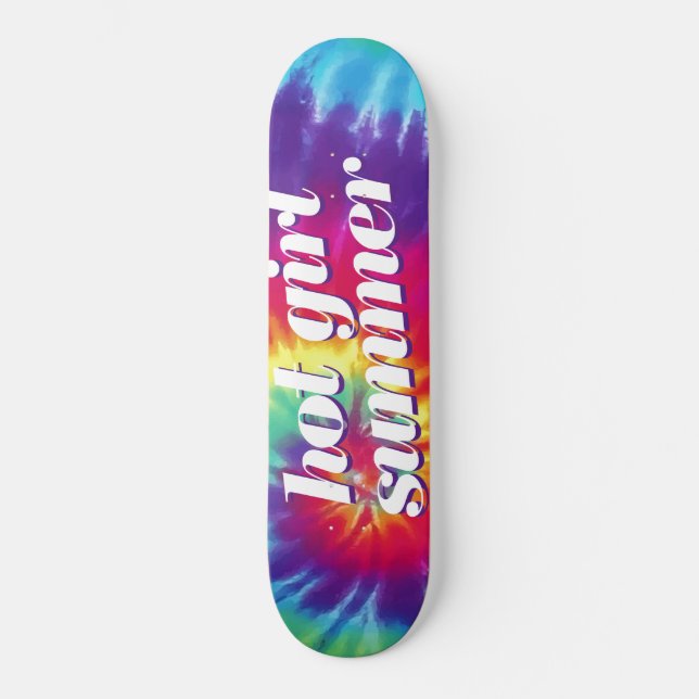 Skateboard Chica caliente Skyboard Rosa Blue Tie Dye (Anverso)