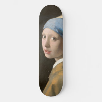 Skateboard Chica con arte Pearl Earring-Johannes Vermeer