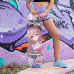 Skateboard Chica de anime japonés