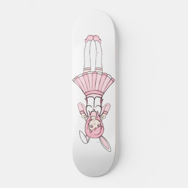Skateboard Chica de conejito rosado lindo del animado Lolita (Anverso)