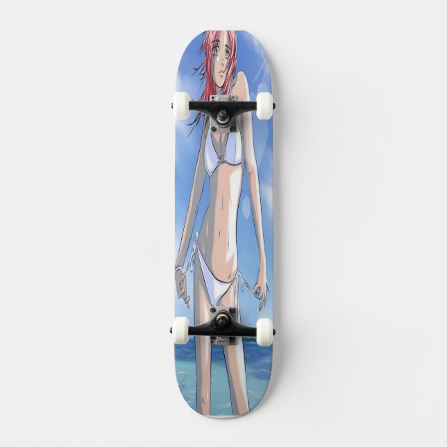 Skateboard Chica de la playa del animado (Anverso)