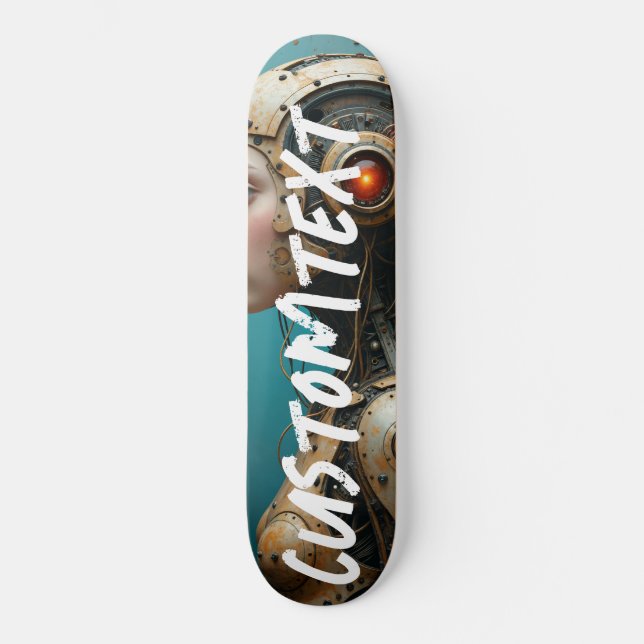 Skateboard Chica de máquina de patinaje personalizado persona (Anverso)
