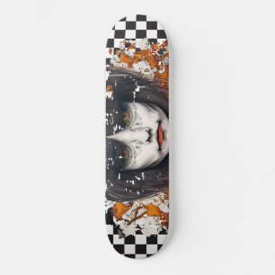 Skateboard Chica de Naranja de Guay Retro con control de tabl