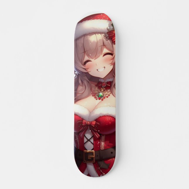 Skateboard Chica de Navidades de anime (Anverso )