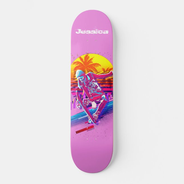 Skateboard Chica de Skateboarding (Anverso)