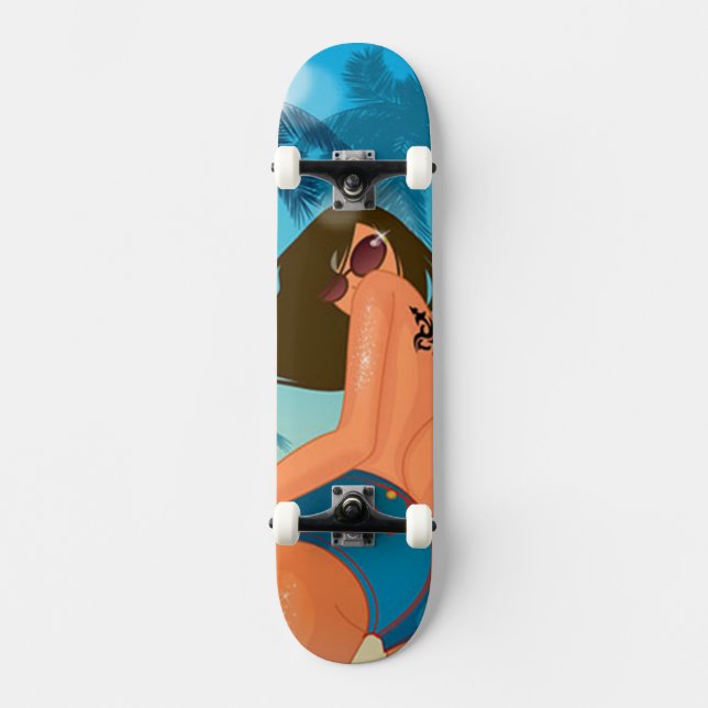 Skateboard Chica de verano (Anverso)