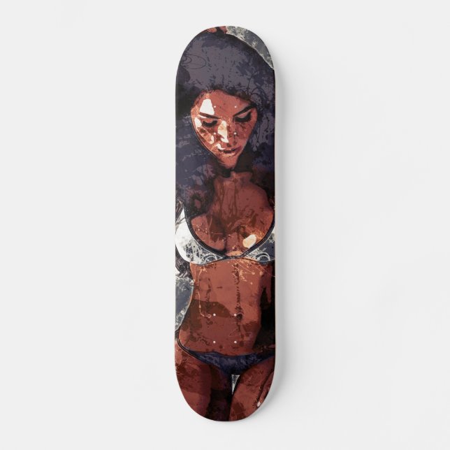 Skateboard Chica del bikini (Anverso)