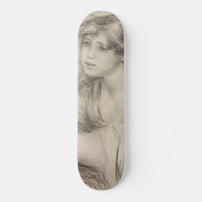 Skateboard Chica en sesión (por Pierre-Auguste Renoir) (Anverso)