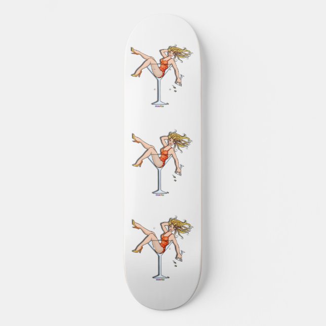 Skateboard - Chica en una copa Martini, Olivia (Anverso)