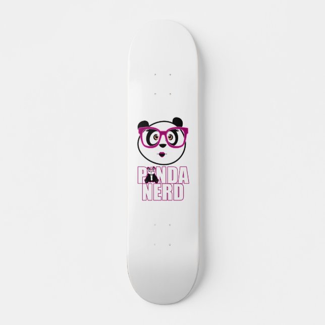 Skateboard Chica friki de panda - Morado (Anverso )