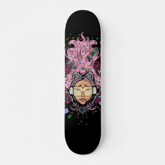 Skateboard Chica Gamer (Anverso )