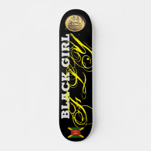 Skateboard Chica negra volar monopatín, 7¾" Deck