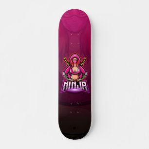 Skateboard Chica Ninja Espada Eco Púrpura