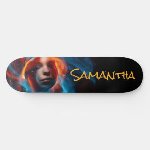 Skateboard Chica personalizado de azul eléctrico
