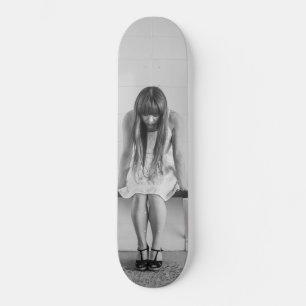 Skateboard Chica preocupado