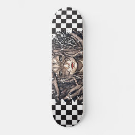 Skateboard Chica retro con control de tablero de patines