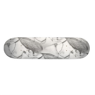Skateboard Chica retro del bikini 70s