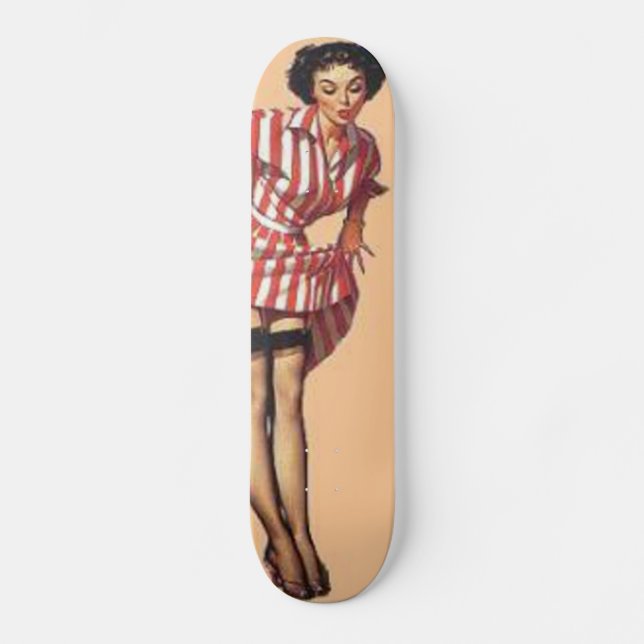 Skateboard Chica Vintage Candy Striper Pin Up (Anverso)