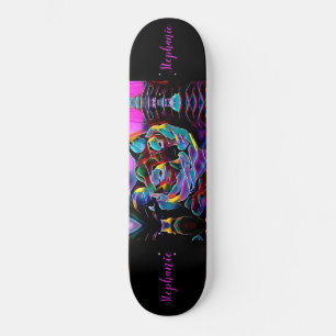 Skateboard Chicas abstractos de tigres personalizados
