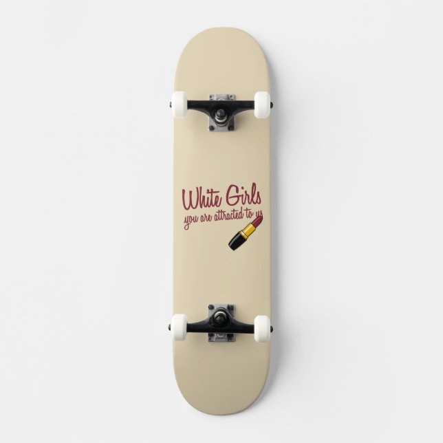 Skateboard Chicas blancos (Anverso)