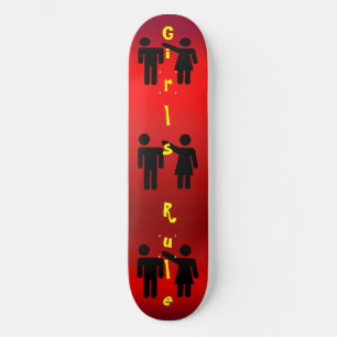 Skateboard Chicas gobiernan la silueta divertida en rosa