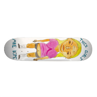 Skateboard Chicas gruesos blancos por Patrick Jilbert