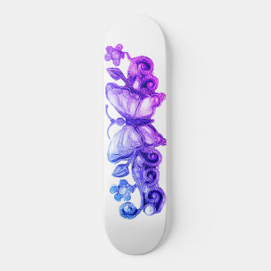 Skateboard Chicas Mariposa Floral