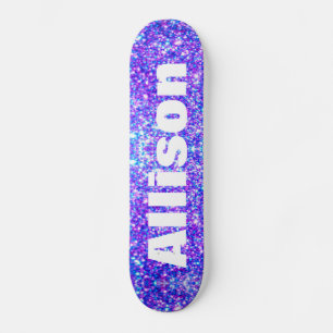 Skateboard Chicas personalizados Purpurinas morados