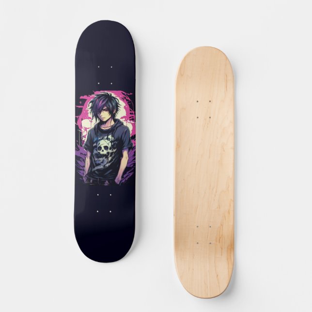 Skateboard Chico de anime (Anverso)