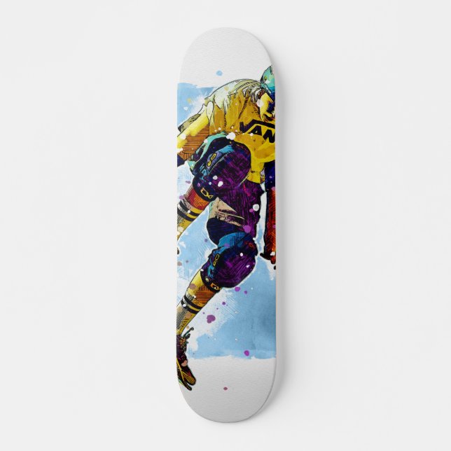 Skateboard Chico en patineta saltando (Anverso )