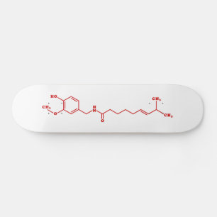 Skateboard Chili Capsaicin Fórmula Química Molecular