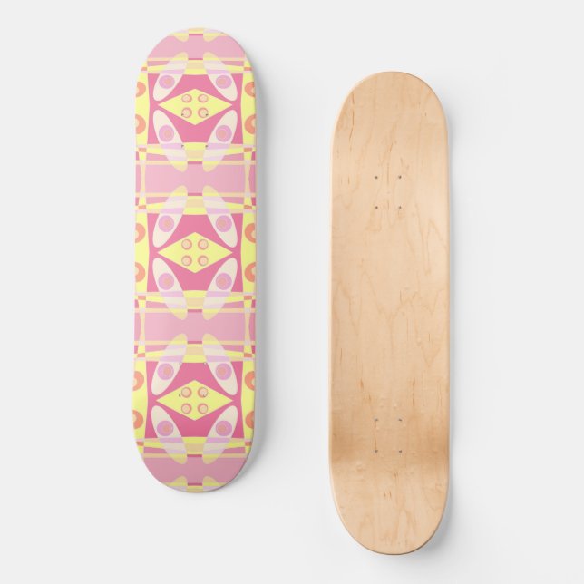 Skateboard Chintz bohemio 24 Naranja amarillo bubblegum (Anverso)