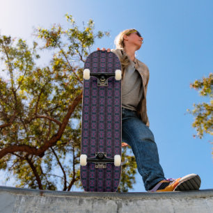 Skateboard Chintz bohemio 79 Magenta oscuro Verde azulado