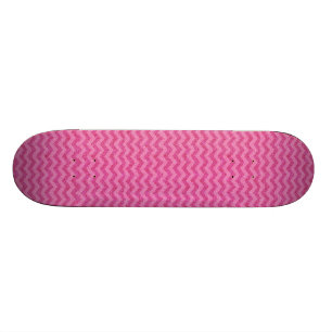 Skateboard chispas rosadas del zigzag del galón del purpurina