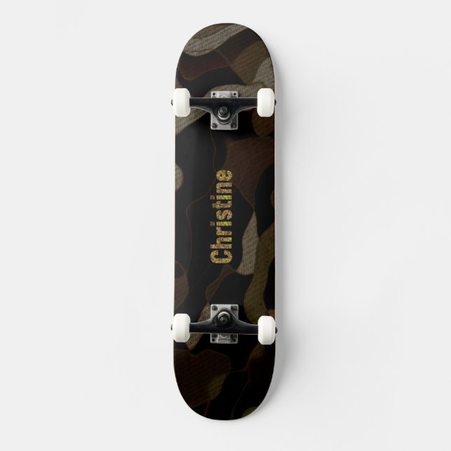 Skateboard Christine, Camuflaje Militar Personalizado (Anverso)