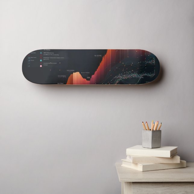 Skateboard cielo estrellado de música negra (Arte de pared (horz))