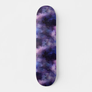 Skateboard Cielo Nocturno Galaxia Espacial Celeste Púrpura
