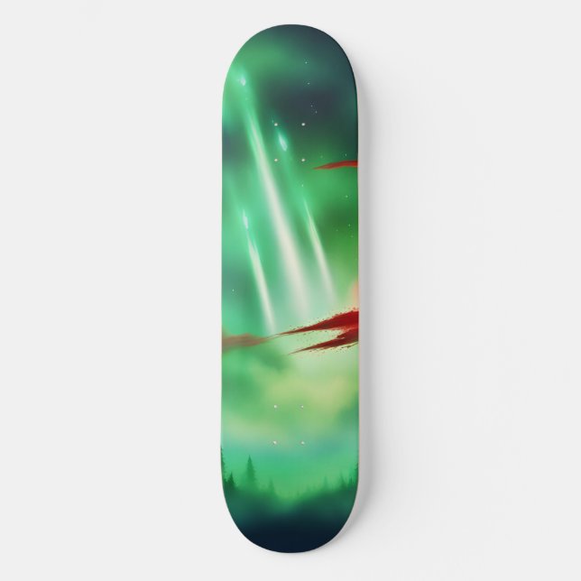 Skateboard cielo verde (Anverso)