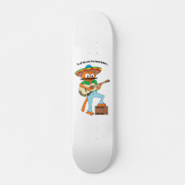 Skateboard "Cinco de Meow" Singing Cartoon Mustache Cat