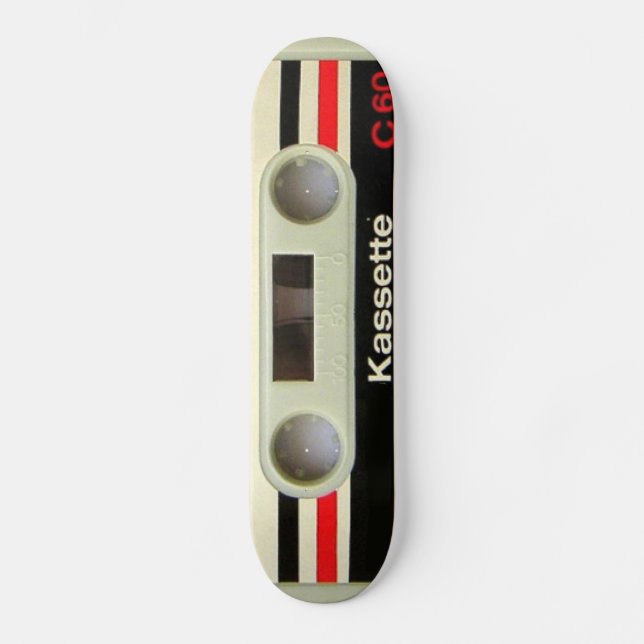 Skateboard Cinta de casete retra del casete nerdy Geeky de (Anverso)