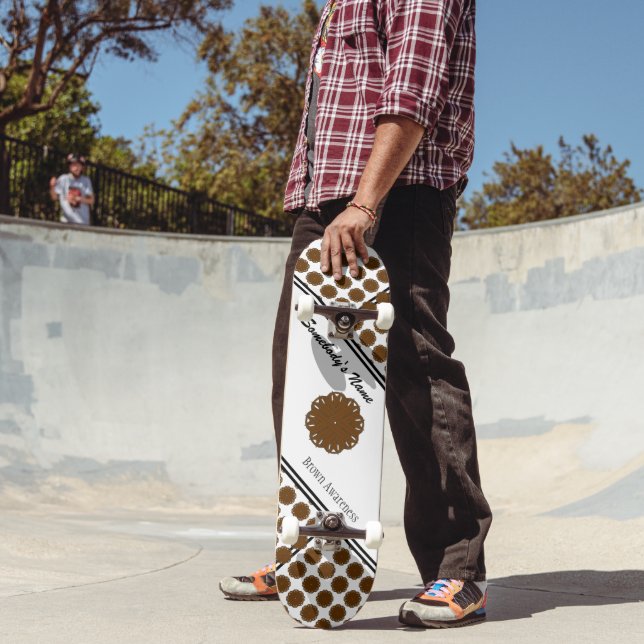 Skateboard Cinta de flores marrones de Kenneth Yoncich (Exterior 2)