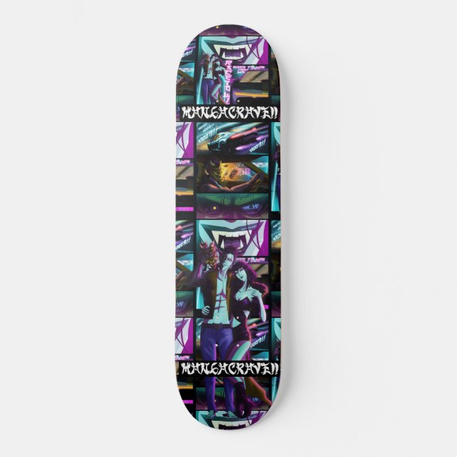 Skateboard Cinta WelcomeToNeonCity_teamviper (Anverso)