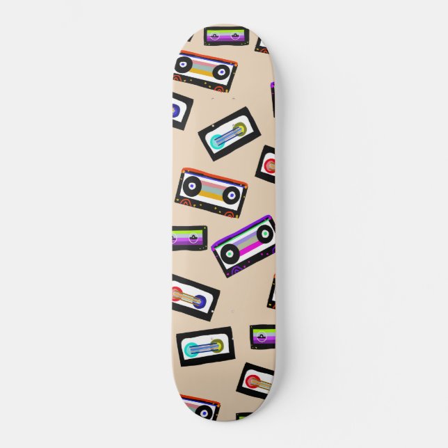 Skateboard Cintas de cassette de arcoiris retro #1 #wall #art (Anverso)