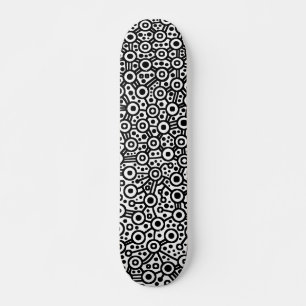 Skateboard Circuito alienígena III - Negro sobre blanco