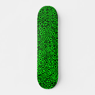 Skateboard Circuito alienígena III - Negro sobre verde