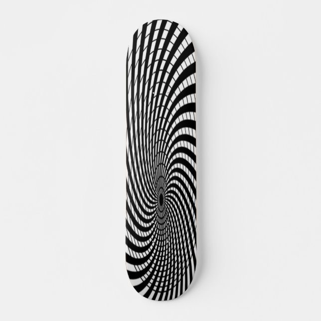 Skateboard círculo blanco y negro (Anverso )