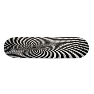 Skateboard círculo blanco y negro