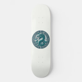 Skateboard Círculo de tigre verde azulado
