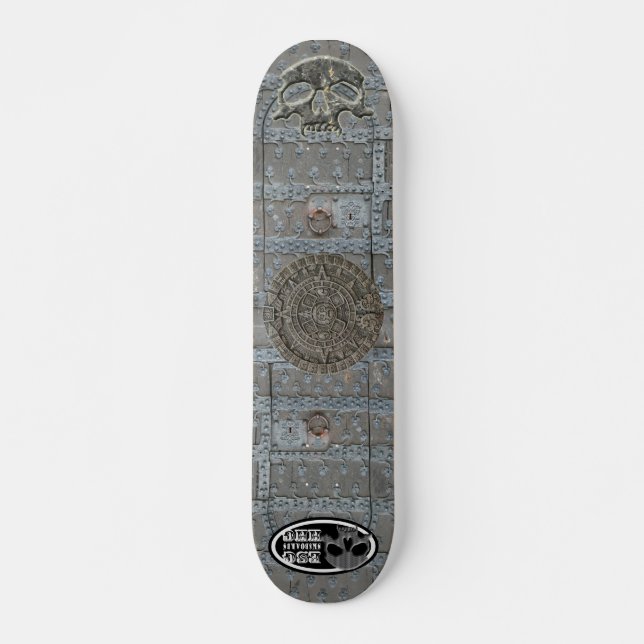 Skateboard ¿Círculo maya Incan azteca de las puertas (Anverso )