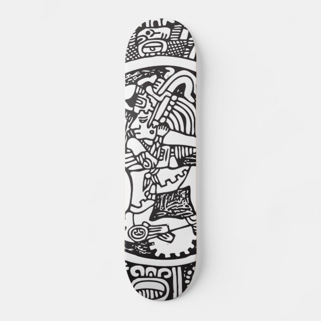 Skateboard Círculo maya, jeroglífico mexicano (maya) (Anverso)